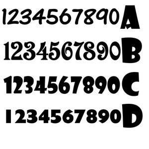 House or Mail Box Numbers - Vinyl Decal / Stickers - Select Combo Up To 10 Numbers - Select Font and Color