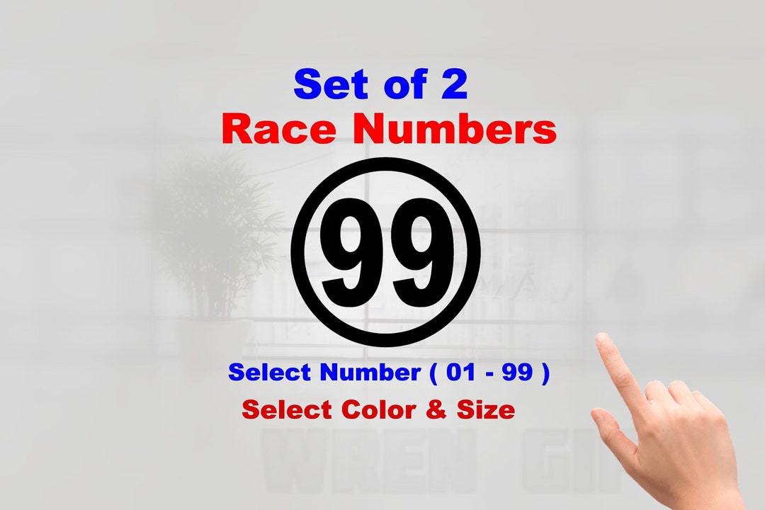 Racing Numbers Round - Car, Motorcycle, Truck Midget Dirt - Select ...