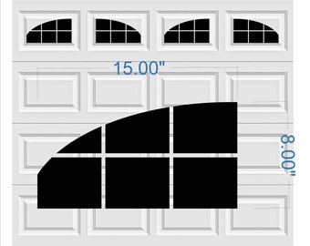 Carriage House Faux Window Garage Door Vinyl Decals Fits 8 x 15 & up Style A1s