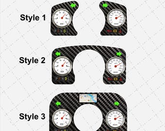 Replacement Dash Sticker Fits Most Cozy Coupe Toys and Other Ride on Toys - BLACK Carbon Fiber Look Makeover Decal