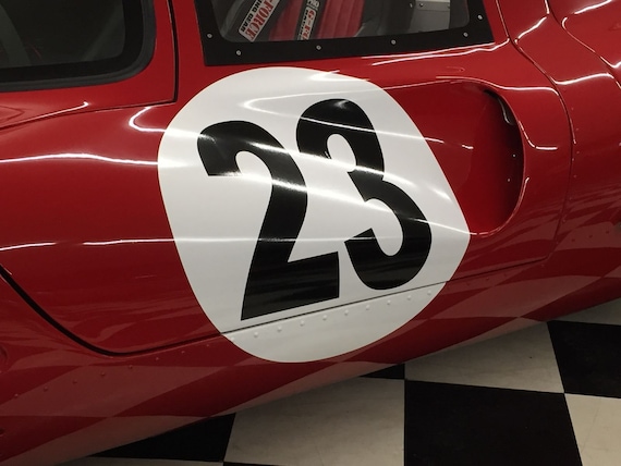 Buy Vintage Look Meatball Race Car Numbers Vinyl Decals 2x 2 Color