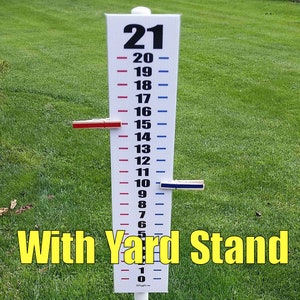 Cornhole Scoreboard Score Keeper Easy Read With YARD Stand 44 Tall Assembled image 1