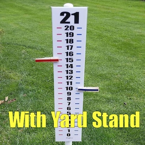 Cornhole Scoreboard Score Keeper - Easy Read - With YARD Stand - 44" Tall Assembled