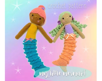Crochet Pattern / Mermaids / Dolls / Digital Pattern / Nursery / Baby Girl / Crocheted Doll / Mermaid Doll / Toy / DIY