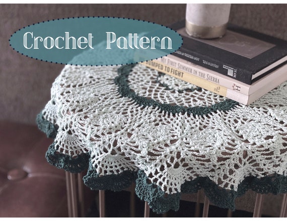 DIY Crochet Pattern / Pineapple Table Topper / Digital Pattern / Classic Doily / Vintage Style Doily