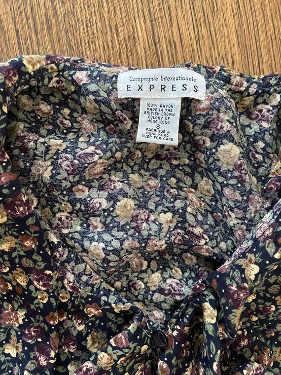 90’s floral ruffle top - image 2