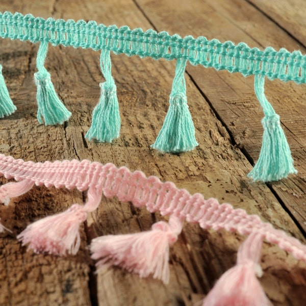 Fringe trim, Tassel fringe, Bags supplies, Trim By The Yard, Tassel trim, clothes embellishment, Cotton tassel fringe