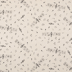 Tissu Music Notes, par mètre, tissu d'ameublement, décoration intérieure, coton imprimé, coton artisanal, thème de musique, tissus par cour, projets de bricolage