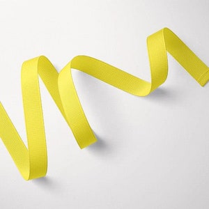 Nastro giallo, nastro grosgrain, grosgrain tagliato a misura, grosgrain nastro, nastro grosgrain doppio lato, nastro per metro,