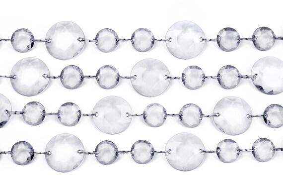 Guirlande de cristal, Perle transparente, 1 mètre, Guirlande de perle  acrylique transparente - Etsy France