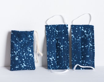 Set of 2 Face masks with Bag | Face mask Washable | Protective Face Mask - Washable & Reusable | Fabric Face Mask | Kids and Adult Size