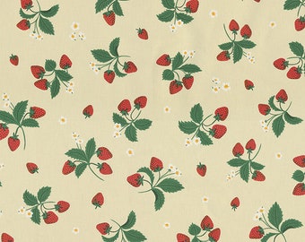 Strawberry Fabric by yard/meter Medium-heavy weight fabric, suitable for cushion covers, light curtains, crafts, skirts,wedding