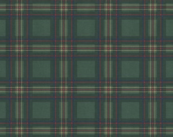 Home Decor Fabric, Classic Tartan Fabric, Tartan Fabric by the Yard, COTTON Fabric, Green Plaid Fabric, Plaid Fabric