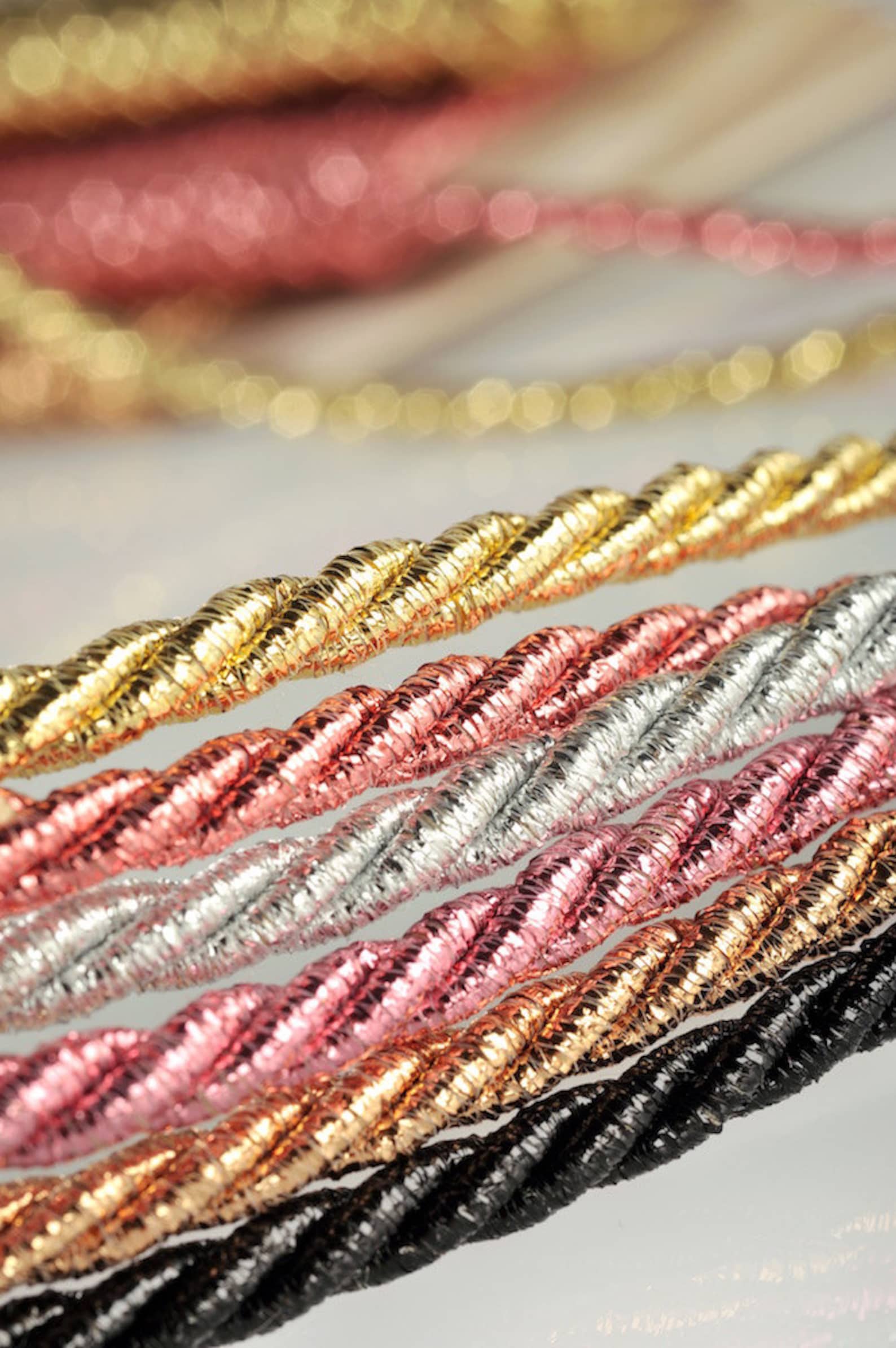 Metallic Cord 5mm0.19 Thick Twine Twisted Cord Rope Etsy UK