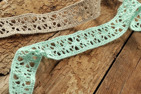 Crochet Lace Ribbon Lace Trim Crochet Ribbon Crochet Trim Ribbon Crochet  Lace Trim Embellishment Wedding Lace Crocheted Lace 20mm 0.78 