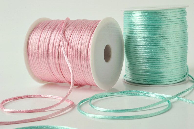 Satin Rattail Cord in Several Colours 2mm Satin Cord for Etsy