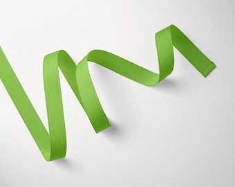 Lime Ribbon, Grosgrain Ribbon, Grosgrain by yard, Ribbon Grosgrain, Double Side Grosgrain Ribbon, Ribbon by Meter,