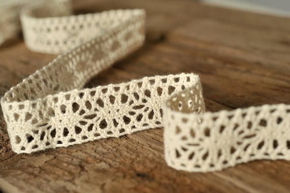 Crochet Lace Ribbon Lace Trim Crochet Ribbon Crochet Trim White Lace Ribbon  Crochet Lace Trim Embellishment, Crocheted Lace, 0.98 