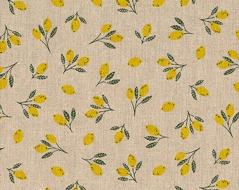 Lemon Fabric, Fabric by the Yard, Kitchen Fabric by the Yard, Lemon Fabric, Home Decoration Fabric, Fresh Fabric