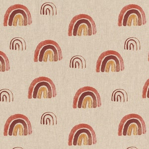 Tissu arc-en-ciel d’argile, par mètre, tissu de rembourrage, décor à la maison, coton d’artisanat, thème de pastel, tissus par cour, projets de DIY