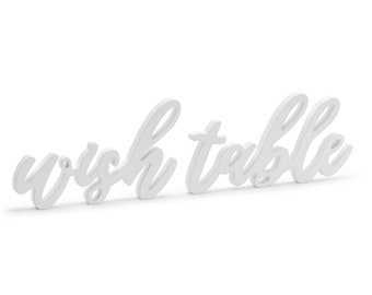 Wish Table Wooden Signs, Wedding Decorations, Wedding Table Signs, Wooden Wedding Decorations, Rustic Top Table Decor,