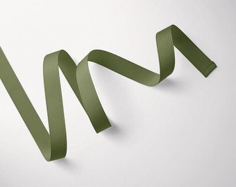 Khaki Ribbon, Grosgrain Ribbon, Grosgrain by yard, Ribbon Grosgrain, Double Side Grosgrain Ribbon, Ribbon by Meter,
