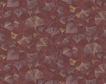 Ginkgo. Fabric by the Meter - Nature Theme Craft Cotton for Upholstery, Home Decor, and DIY Projects - Fabrics per Yard