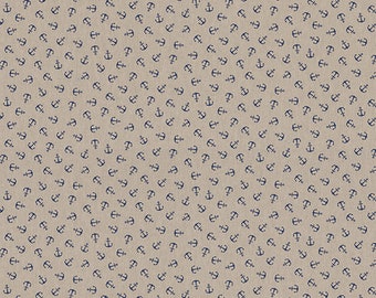 Mini Anchors Fabric by yard/meter Medium-heavy weight fabric, suitable for cushion covers, light curtains, crafts, skirts,wedding
