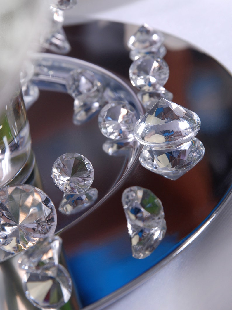 Guirlande de cristal, Perle transparente, 1 mètre, Guirlande de perle acrylique transparente image 5