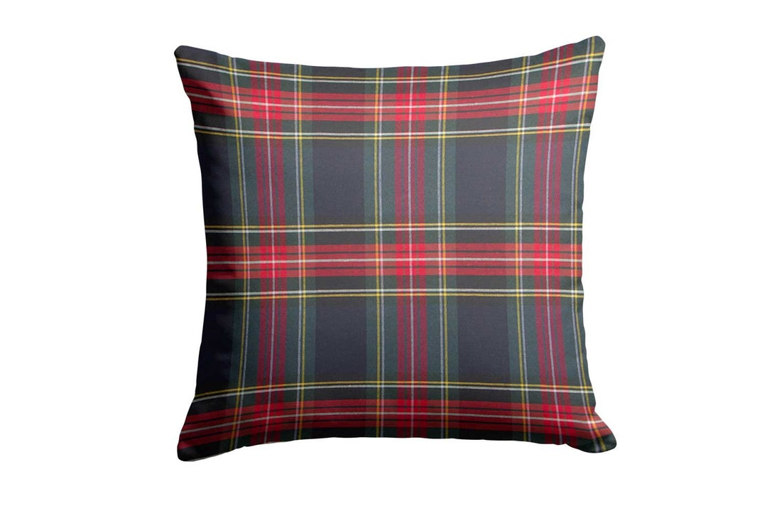Christmas Plaid PILLOW Covers, Tartan Plaid Pillow Covers. RED BLUE