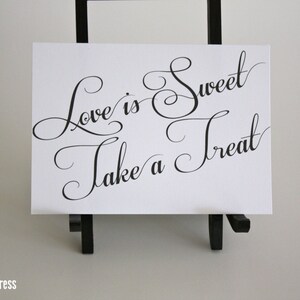 Printable Wedding Love is Sweet Take a Treat Sign - Digital -Instant Download -  Elegant - Classic - AA3