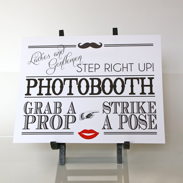 Wedding Photobooth Sign - Printable Photo booth Sign - Instant Download - PDF - DIY - AA1