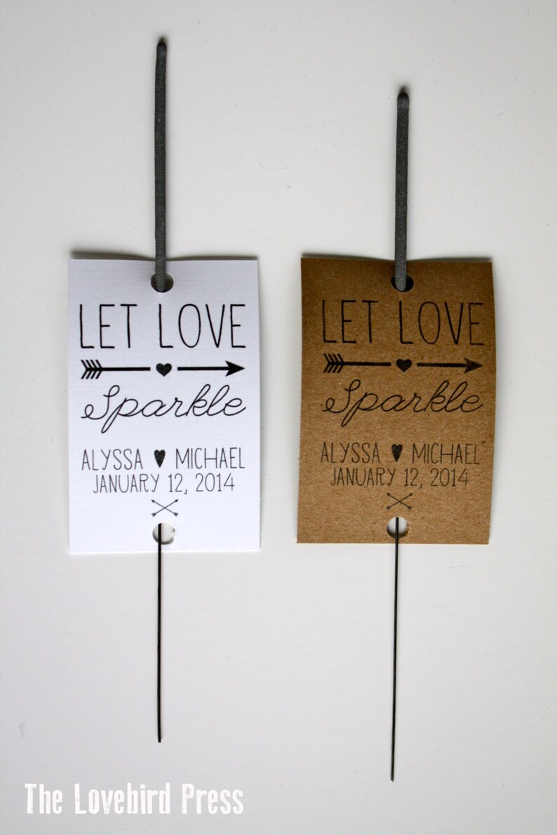 Wedding Sparkler Send Off Tags Printable Sparkler Tag Etsy