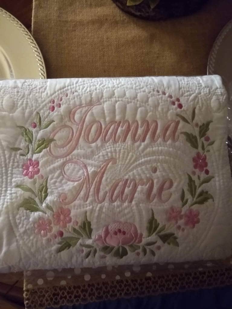 Monogramed Birth Announcement Quilt Girl or Boy Monogramed Etsy
