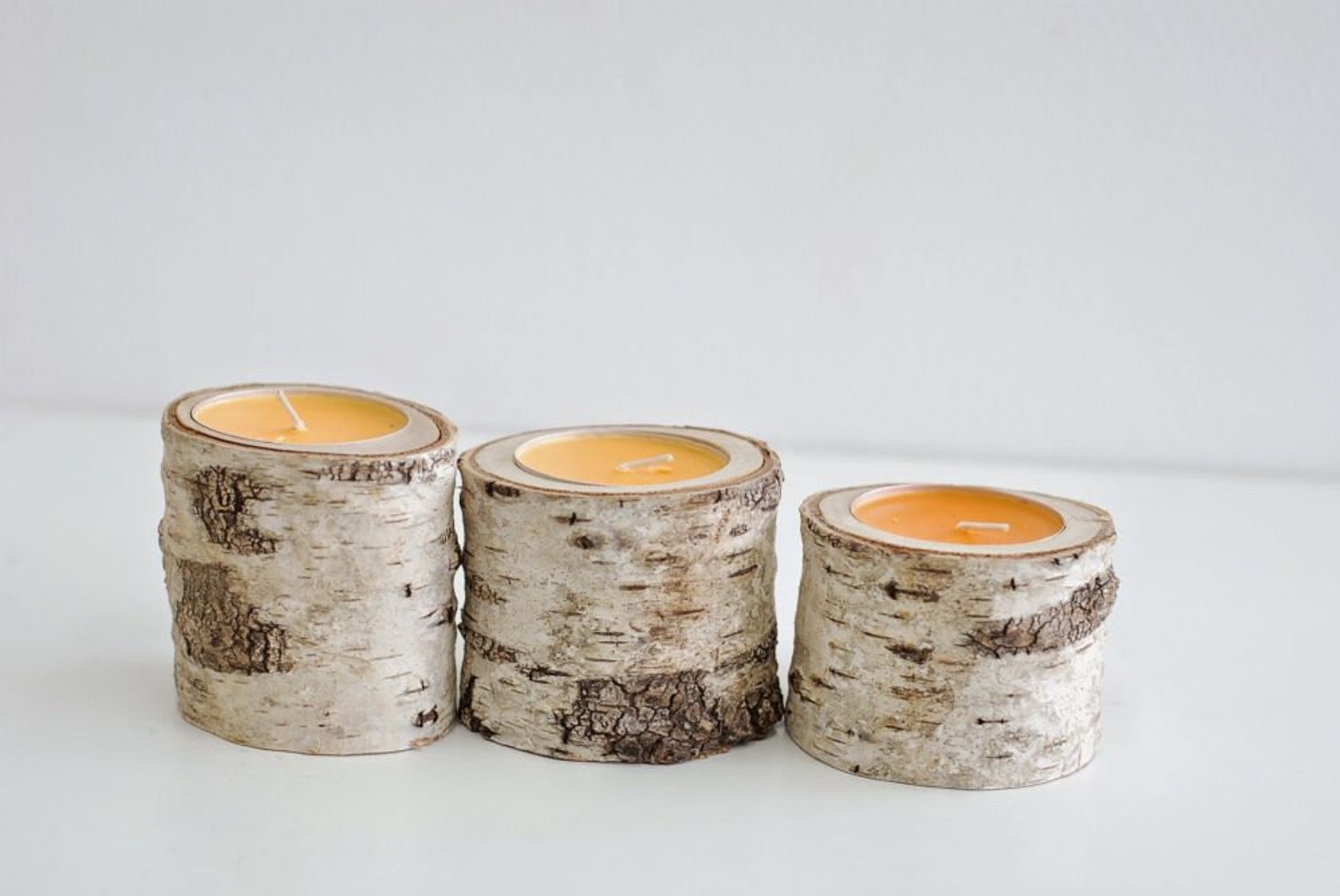 Tree Branch Candle Holders Set of 3 Wooden From Natural Wood Etsy