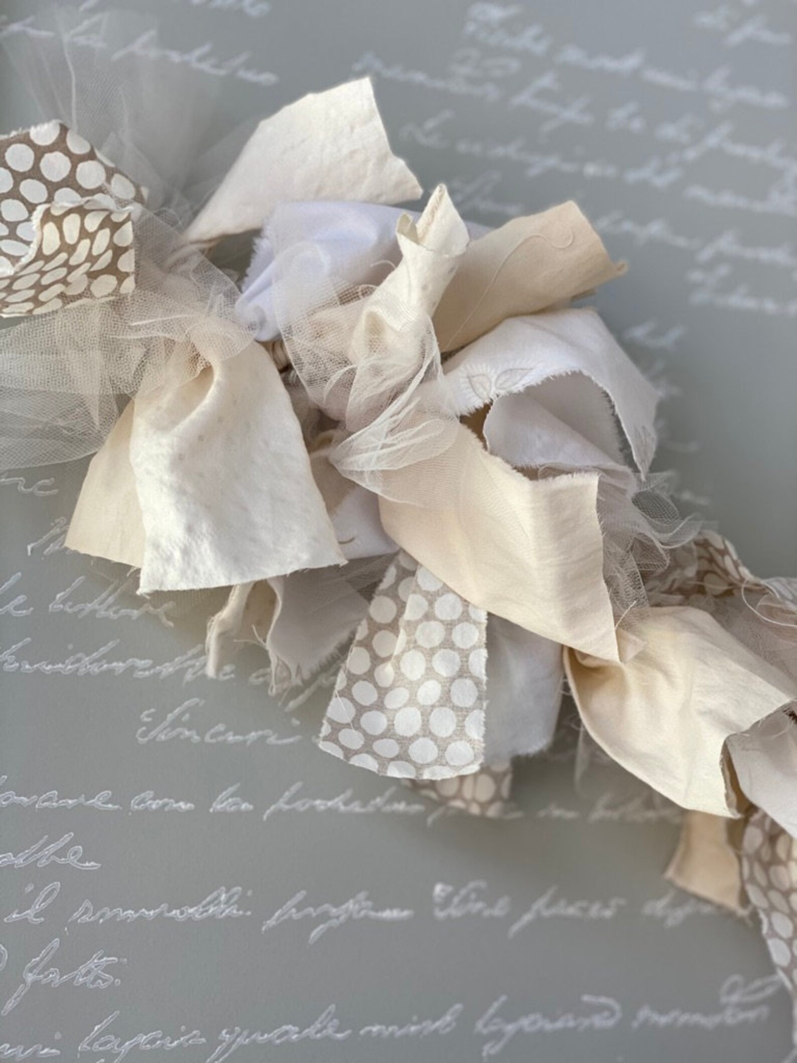 Handmade Torn Rag Fabric Garland Decor for a Nursery Etsy