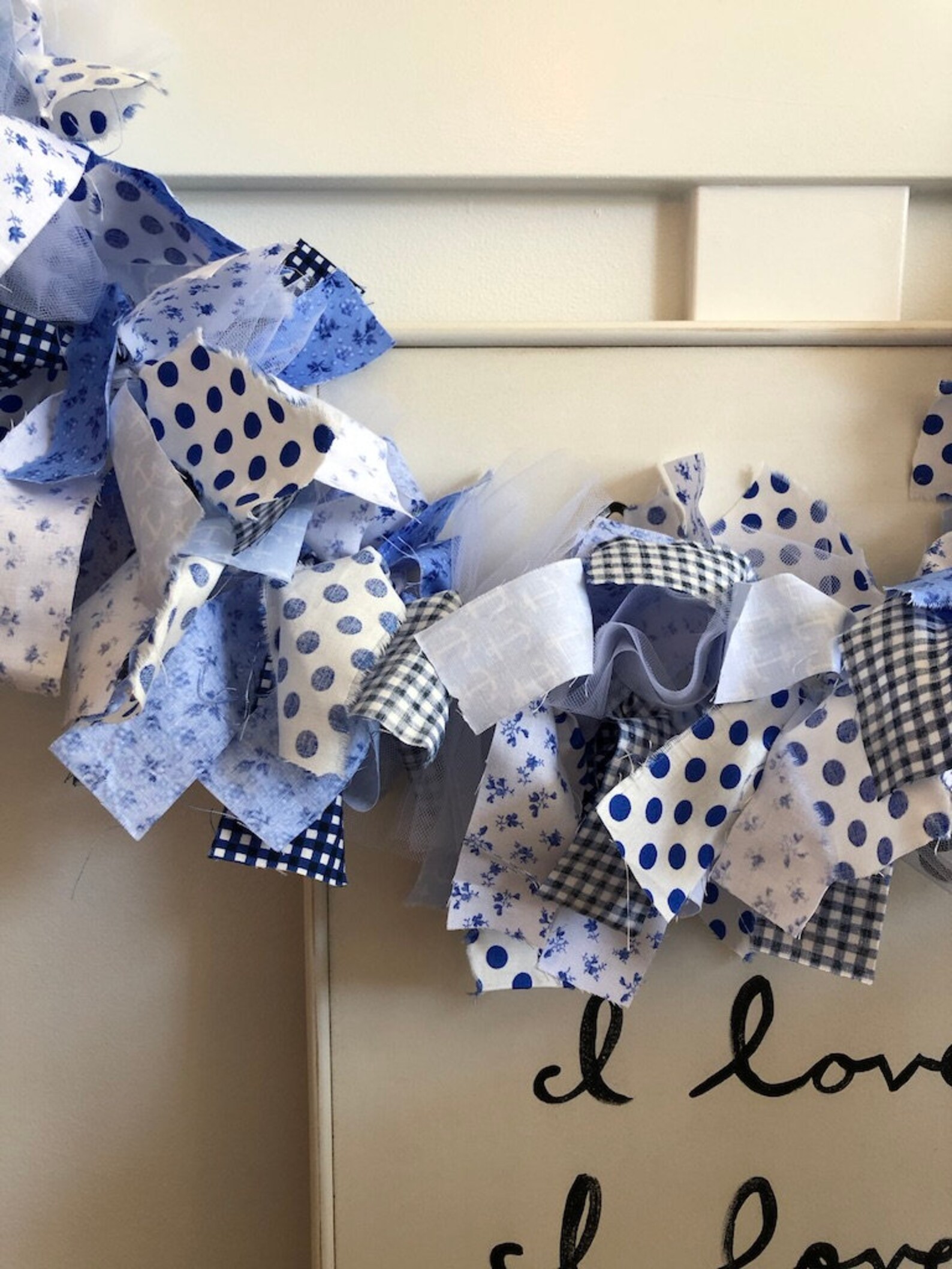 Handmade Torn Rag Fabric Garland Decor for a Nursery Etsy