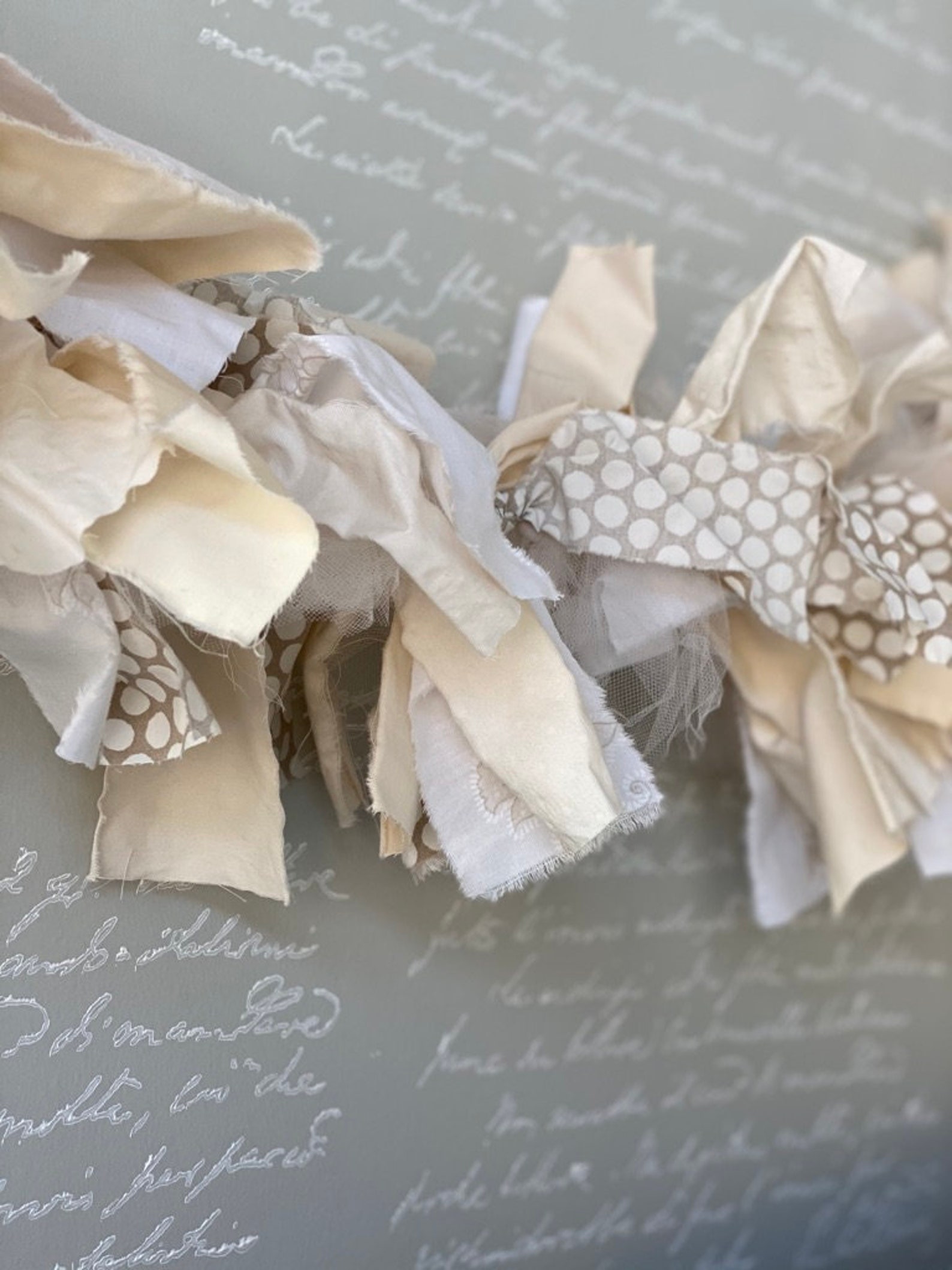 Handmade Torn Rag Fabric Garland Decor for a Nursery Etsy