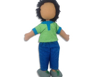 Fair trade boy doll Islamic prayer set - Zakariya