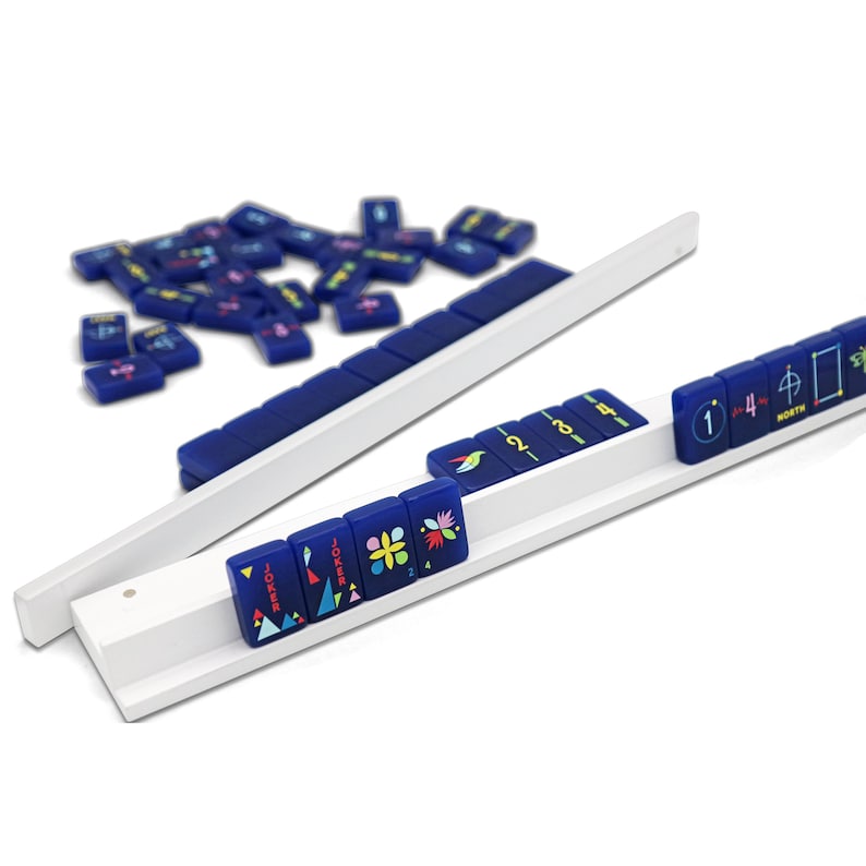 Navy Architectural Mahjong Tile Set image 8