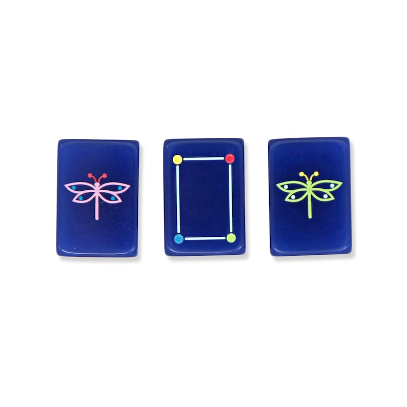 Navy Architectural Mahjong Tile Set image 7