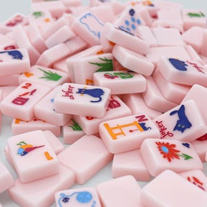 Cat Lady Rose Mahjong Tile Set