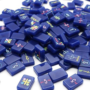 Navy Architectural Mahjong Tile Set image 9
