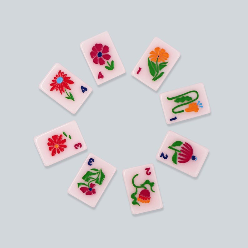 Cat Lady Rose Mahjong Tile Set image 5