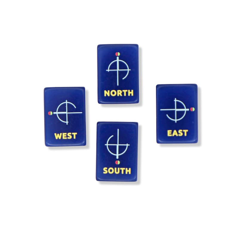 Navy Architectural Mahjong Tile Set image 6
