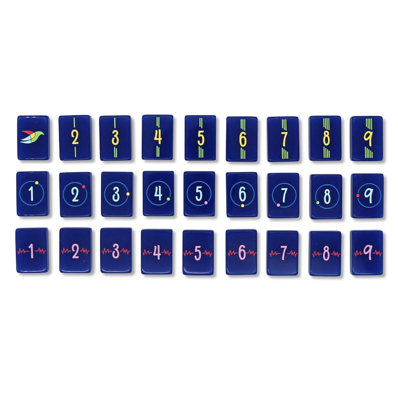 Navy Architectural Mahjong Tile Set image 3
