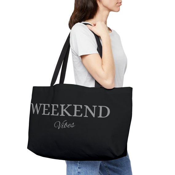 Weekender Tote Bag: 100% Spun Polyester Travel Bag (24" x 13")