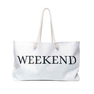 Oversized Weekender Tote Bag: Polyester Travel Bag with Rope Handles