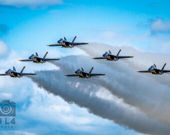 Blue Angels Formation Flight – U.S. Navy Aviation Photography Print