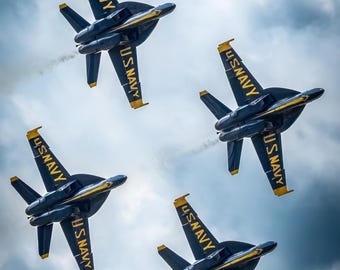 Blue Angels Diamond Formation – U.S. Navy Aviation Photography Print